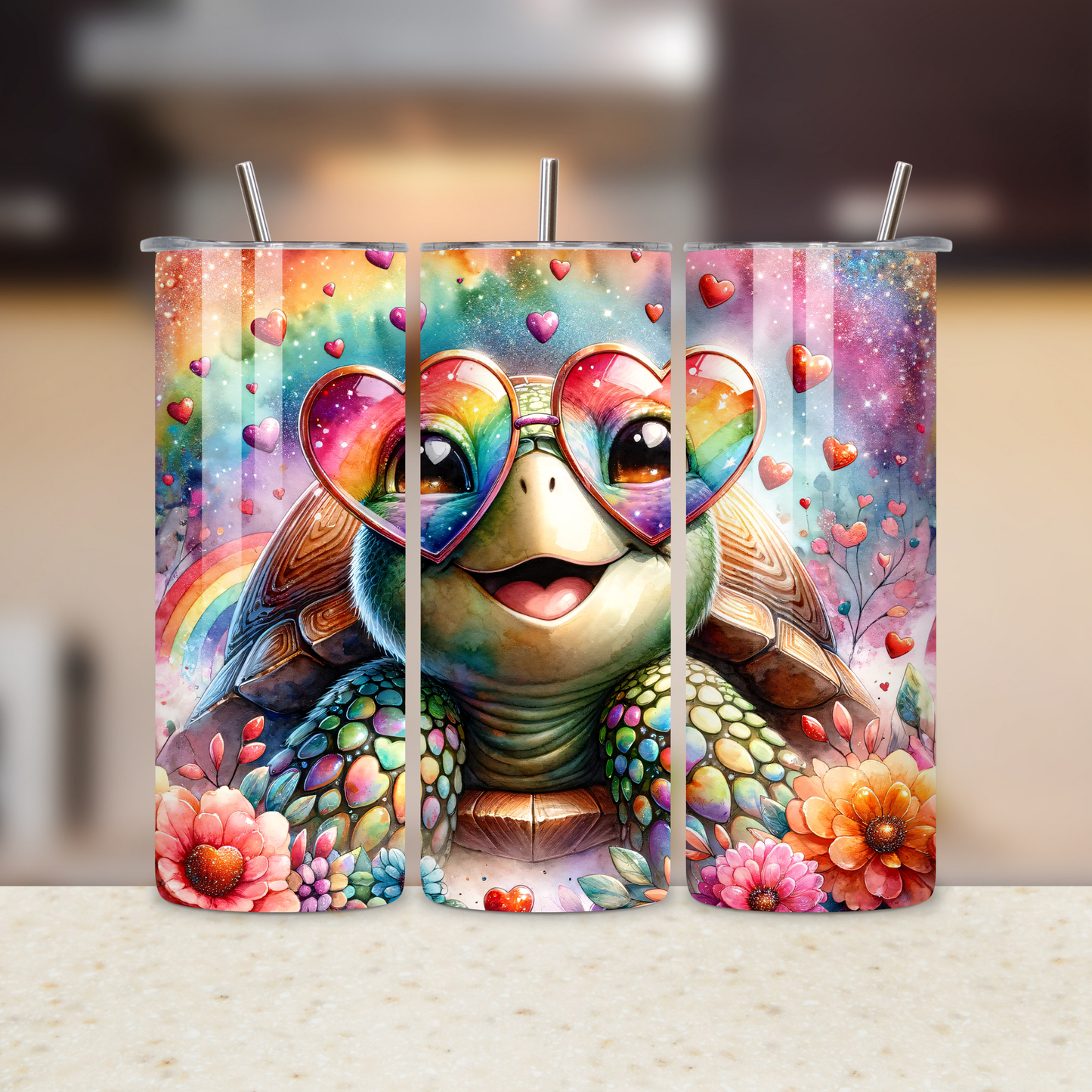 Rainbow Turtle 20oz Tumbler