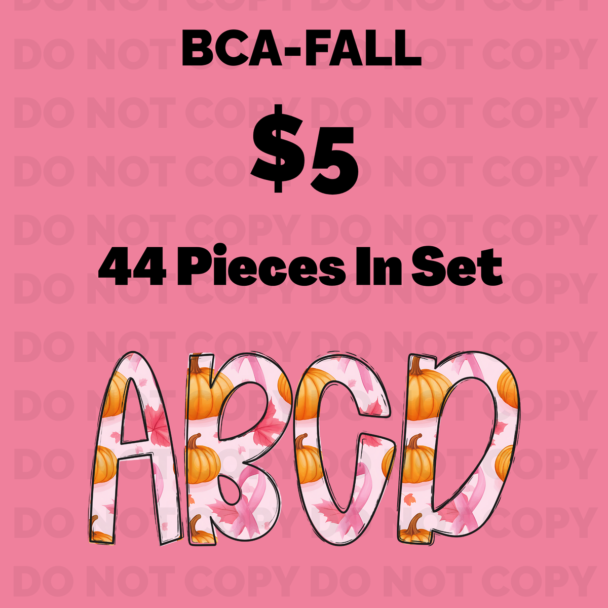 BCA Fall PNG Bundle – 44 Breast Cancer Awareness Fall Designs | Digital Download