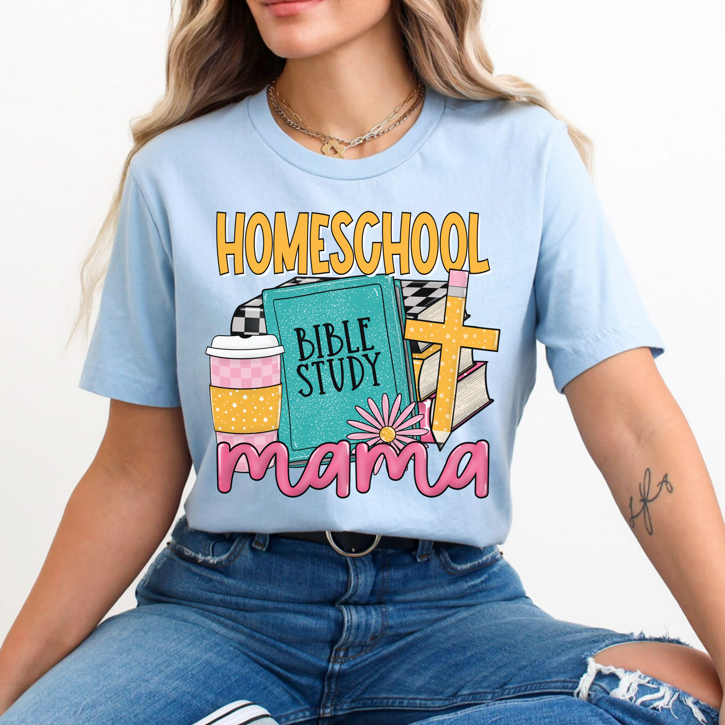 Homeschool Mama Bible Study Christian Homeschool Shirt