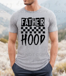 Fatherhood Checkered Graphic Shirt – Trendy Dad Life Tee