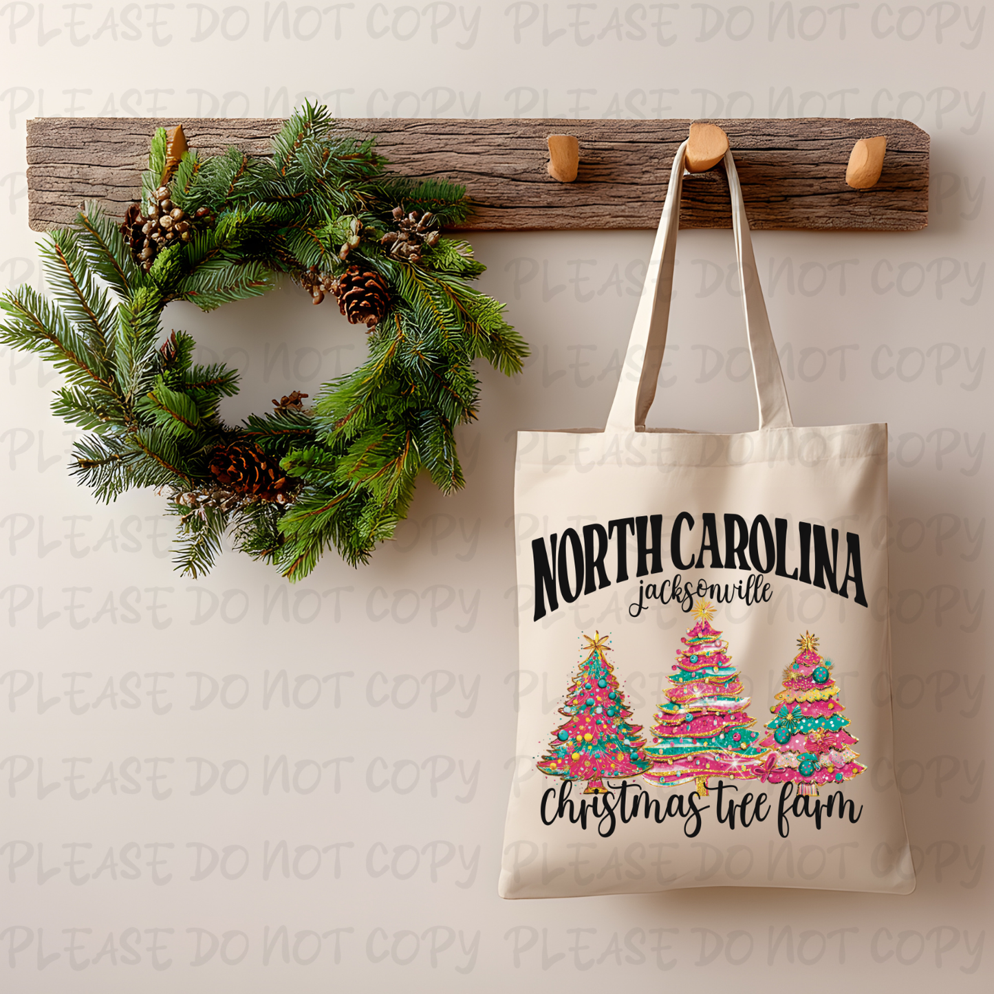 Jacksonville, North Carolina Christmas Tree Farm Tote
