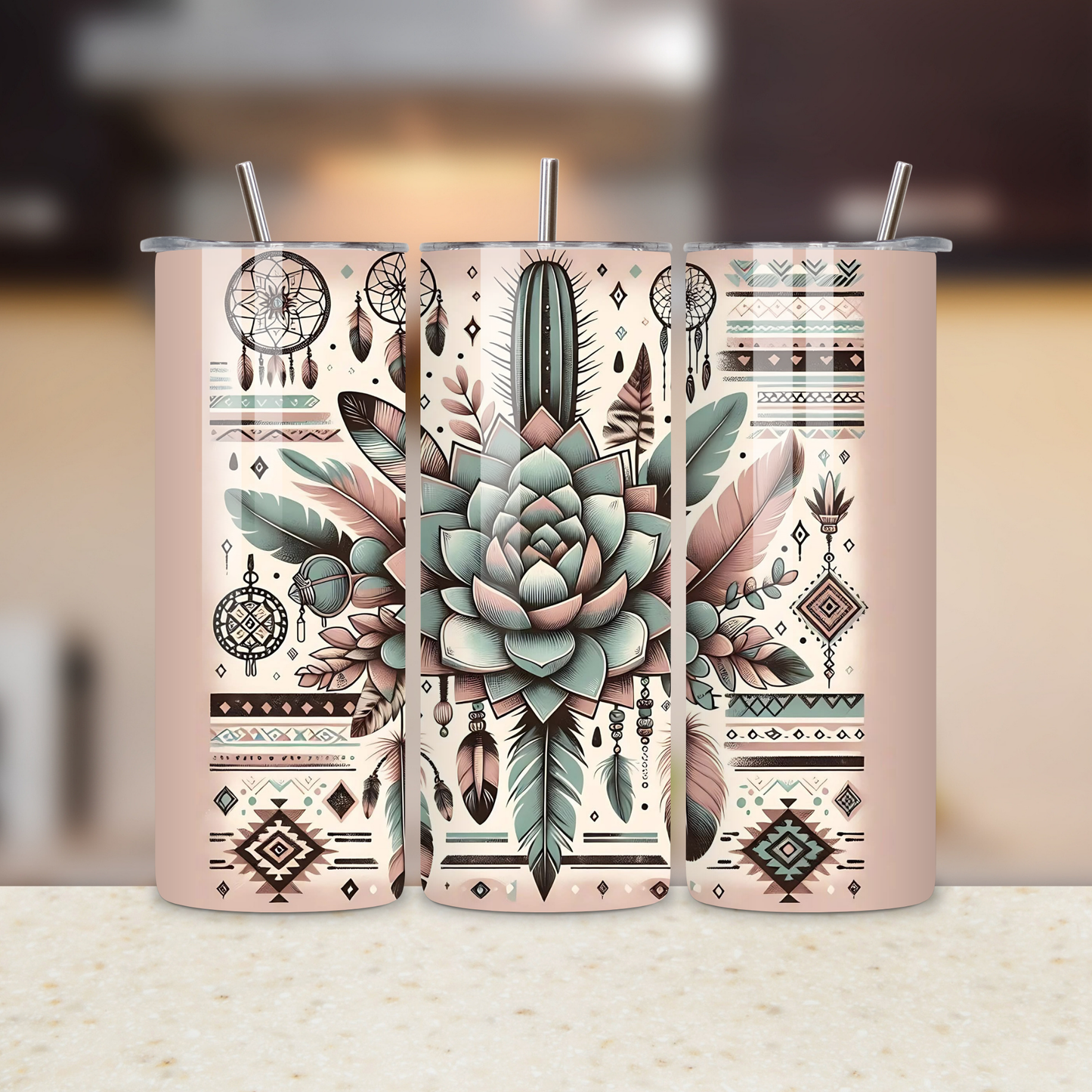 Boho Floral 20oz Tumbler