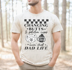 Changing Butts & Oil Cups Livin’ That Dad Life Shirt – Funny Mechanic Dad Tee