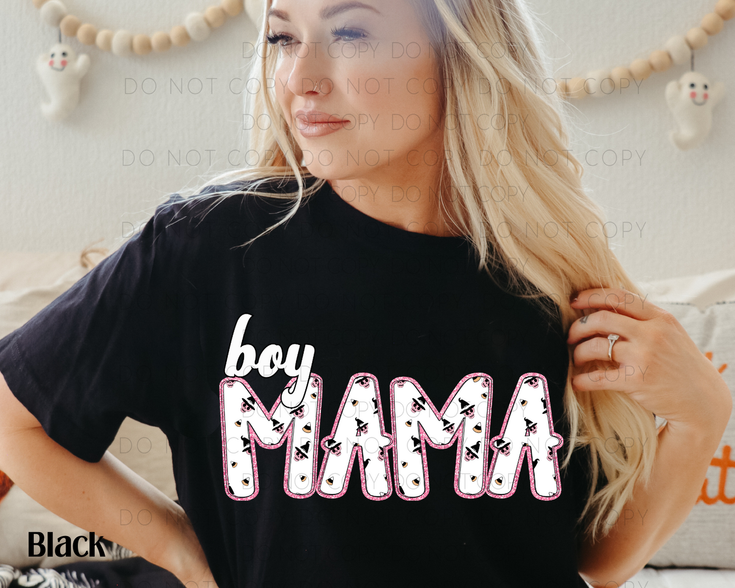 Boy Mama Skulls White Digital Download