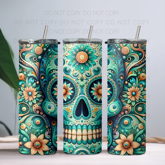 Floral Skull 20oz Tumbler