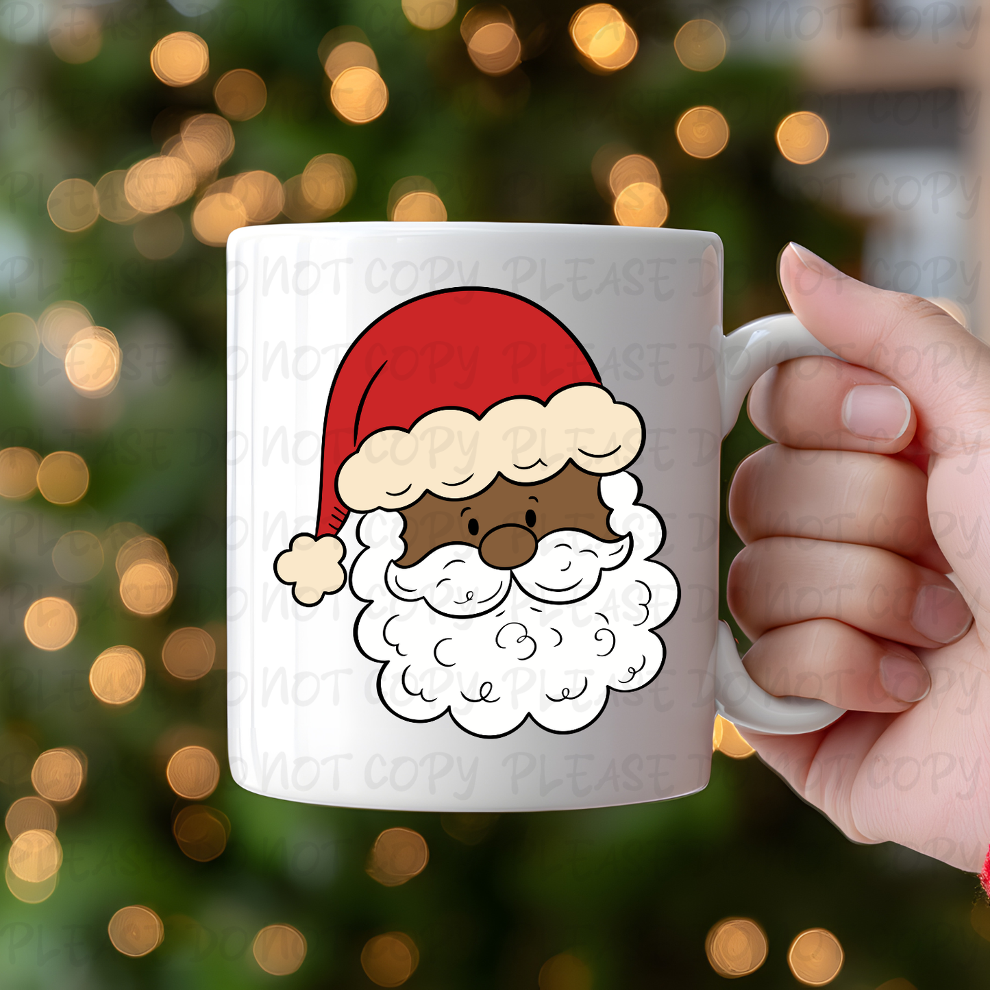 Santa Dark Complexion Mug