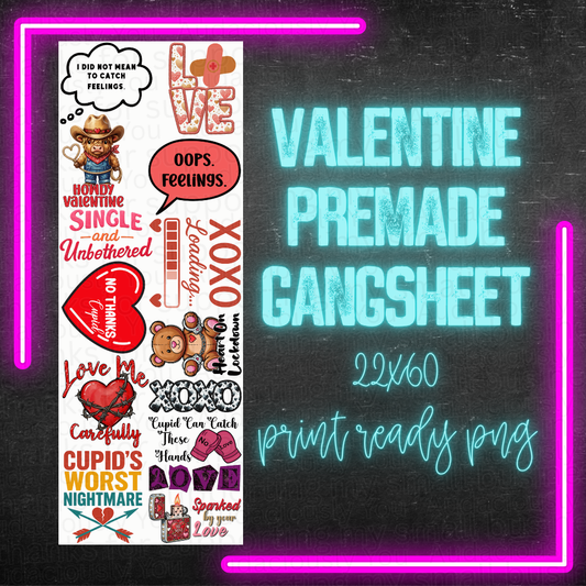 Valentine Premade Gangsheet Digital Download